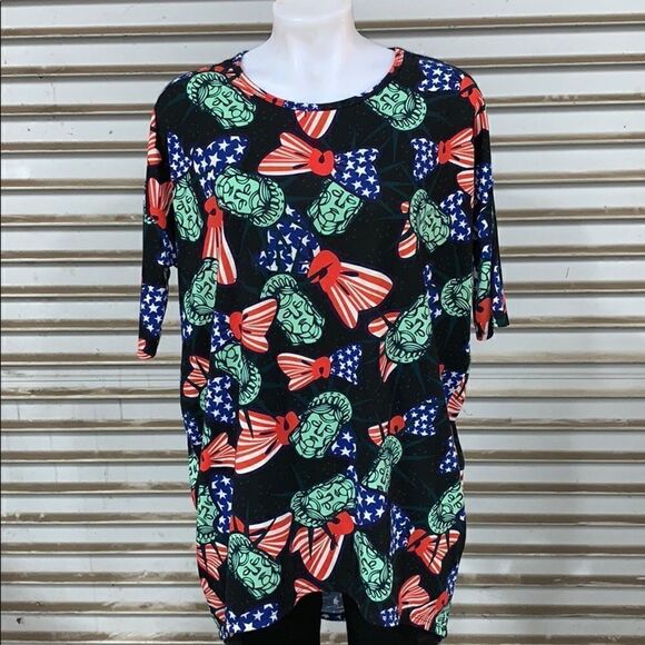 LuLaRoe unique print Statue of Liberty & bow tie - Picture 1 of 6
